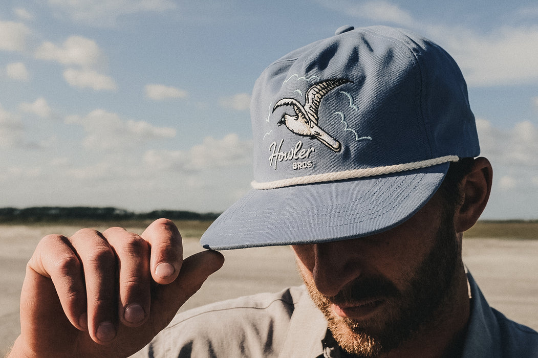 Howler Brothers Unstructured Snapback Hat Seagulls Slate