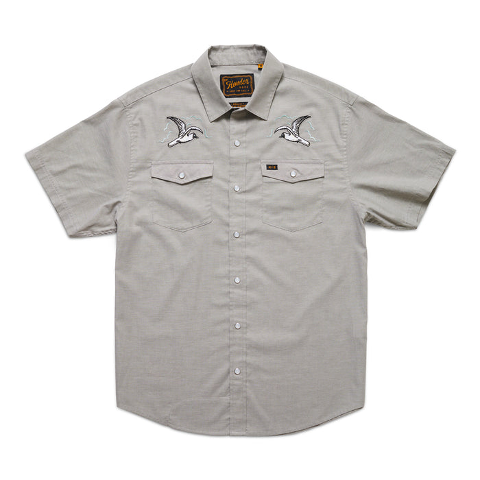 Howler Brothers H Bar B Snapshirt Seagulls Grey Oxford