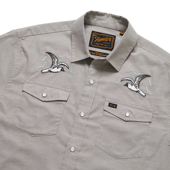 Howler Brothers H Bar B Snapshirt Seagulls Grey Oxford