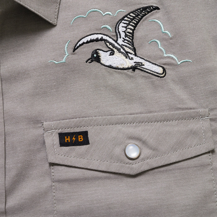 Howler Brothers H Bar B Snapshirt Seagulls Grey Oxford