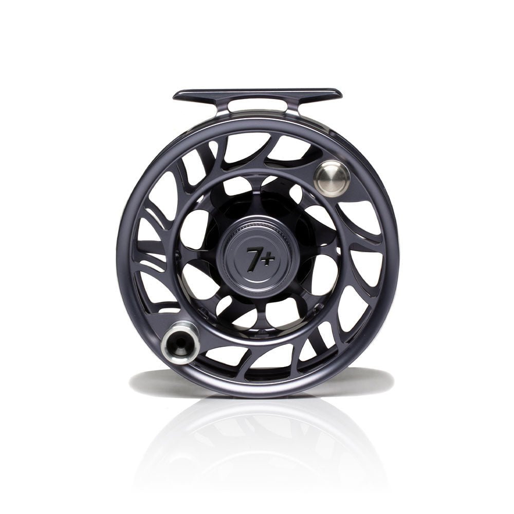 Hatch Iconic 7 Plus Large Arbor Fly Reel - Grey/Black