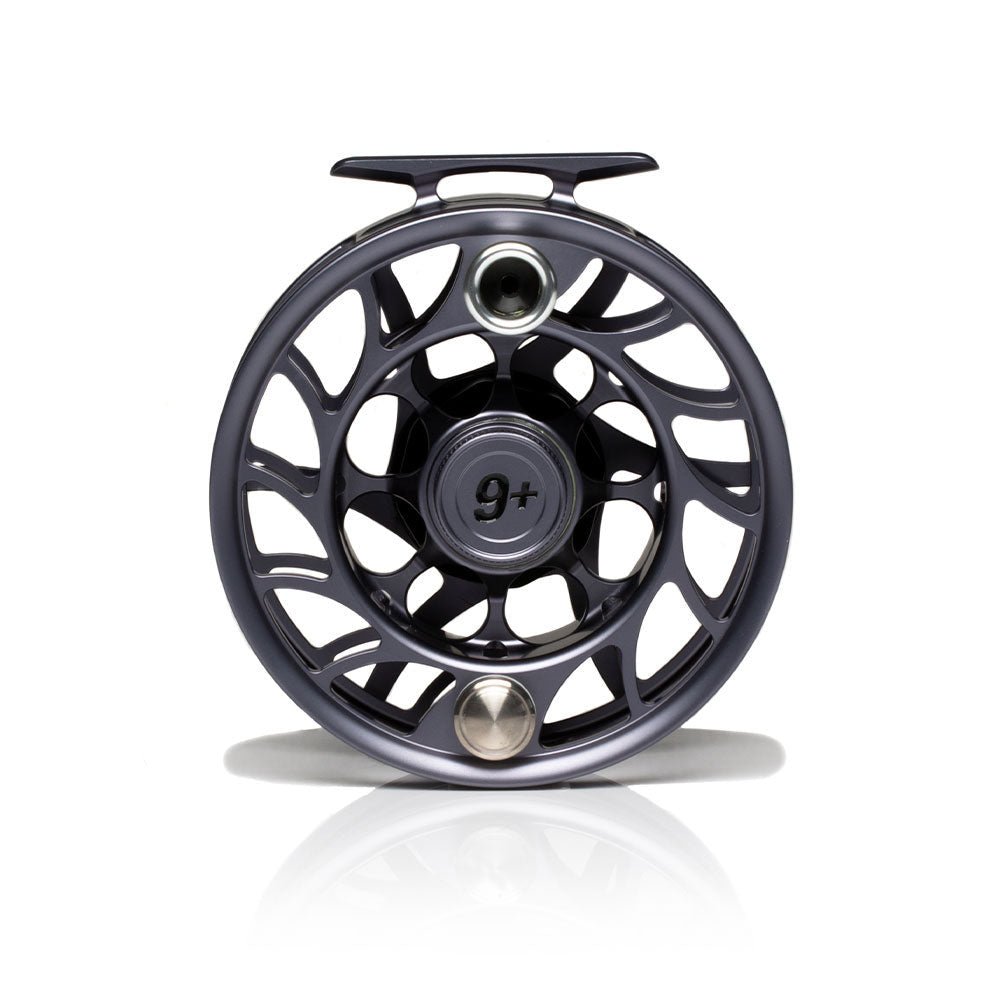 Hatch Iconic 9 Plus Large Arbor Fly Reel - Grey/Black