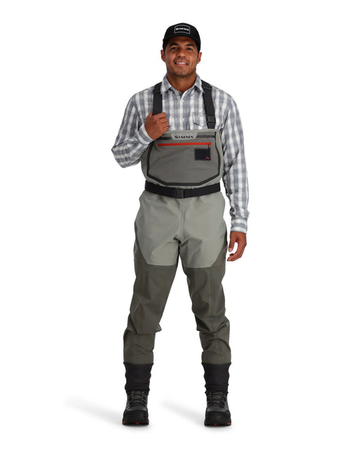 ONEWES 4-Layer Waterproof Breathable Fly Fishing Waders with Neoprene  Stockingfoot Mens Durable Chest Wader-3XL